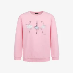 Bluza dla dziewczynki, z baletnicami, różowa 3-8 lat