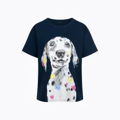 Damski T-shirt granatowy "dalmatyńczyk"