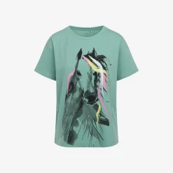 Damski t-shirt z krótkim rękawem, z koniem