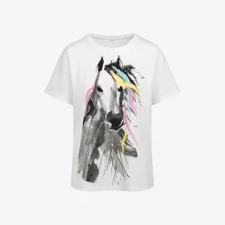 Damski t-shirt z krótkim rękawem, z koniem