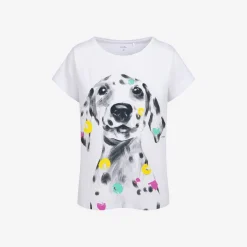 Damski t-shirt z krótkim rękawem, z dalmatyńczykiem