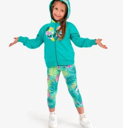 Legginsy 3/4 dla dziewczynki, z flamingami 3-8 lat