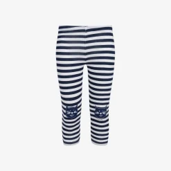 Legginsy 3/4 dla dziewczynki, z kotami, w paski 3-8 lat
