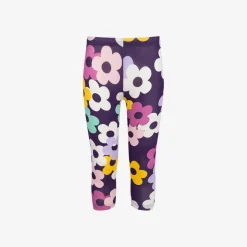 Legginsy 3/4 dla dziewczynki, z motywem kwiatowym 3-8 lat