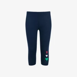 Legginsy 3/4 dla dziewczynki, z serduszkami, granatowe 9-13 lat