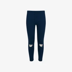 Legginsy długie dla dziewczynki, z kotami, granatowe 3-8 lat