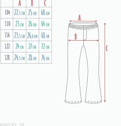Legginsy flare dla dziewczynki 3-8 lat, niebieskie "kwiaty"