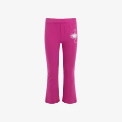 Legginsy flare dla dziewczynki, z baletnicą, różowe 3-8 lat