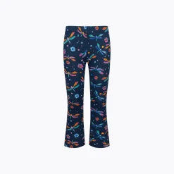 Legginsy flare dla dziewczynki, z ważkami, granatowe 3-8 lat
