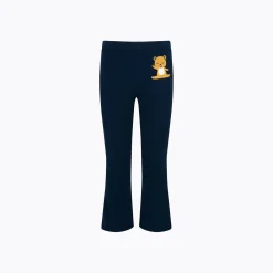 Legginsy flare dla dziewczynki, z misiem, granatowe 9-13 lat