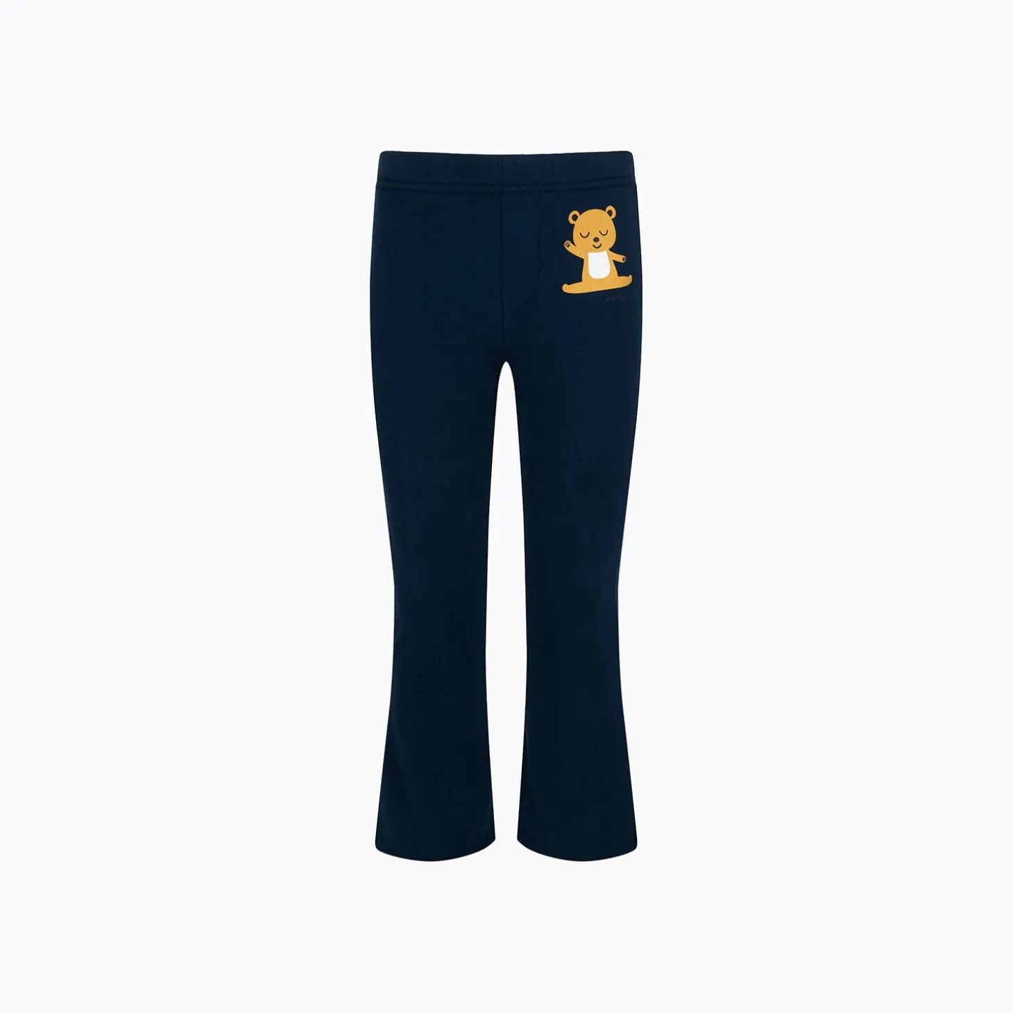 Legginsy flare dla dziewczynki, z misiem, granatowe 9-13 lat