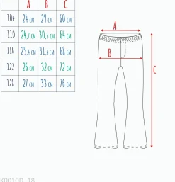 Legginsy flare dla dziewczynki, z sercami, granatowe 3-8 lat