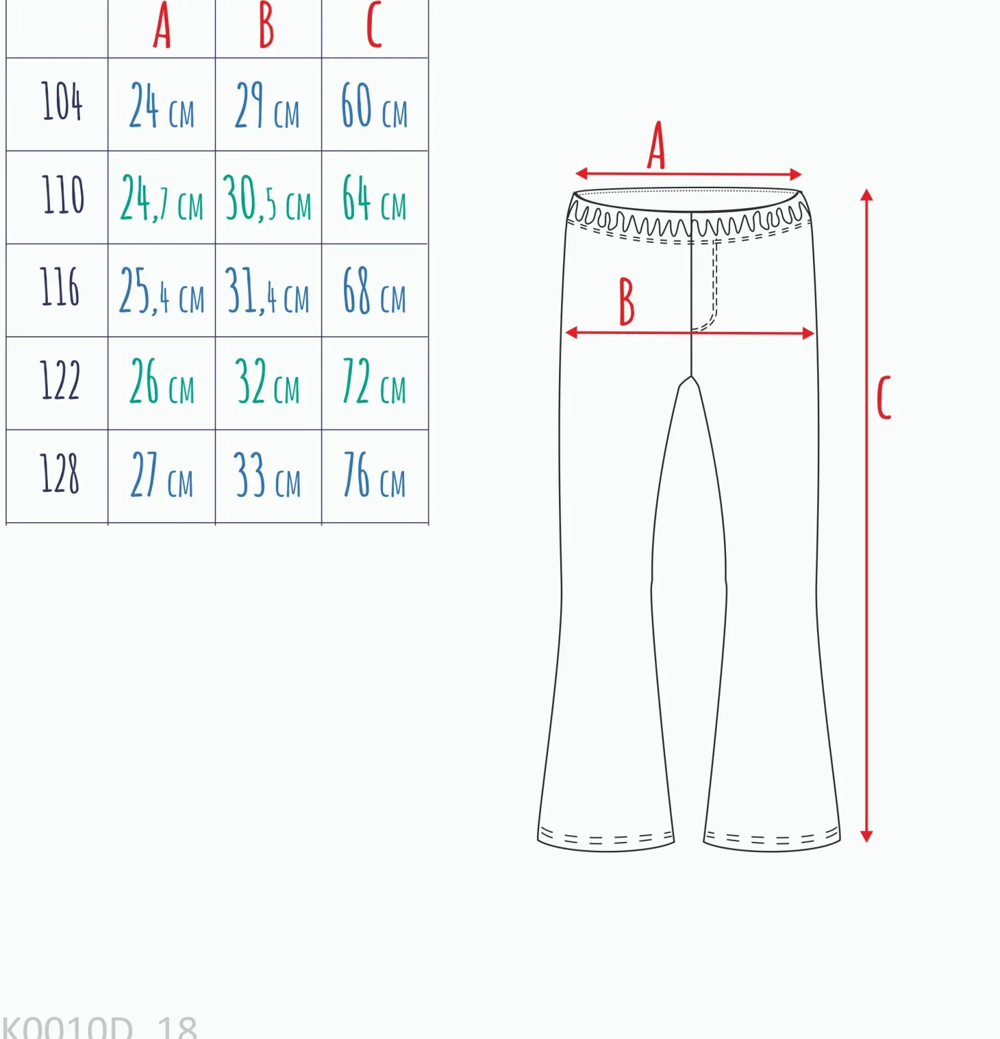 Legginsy flare dla dziewczynki, z sercami, granatowe 3-8 lat