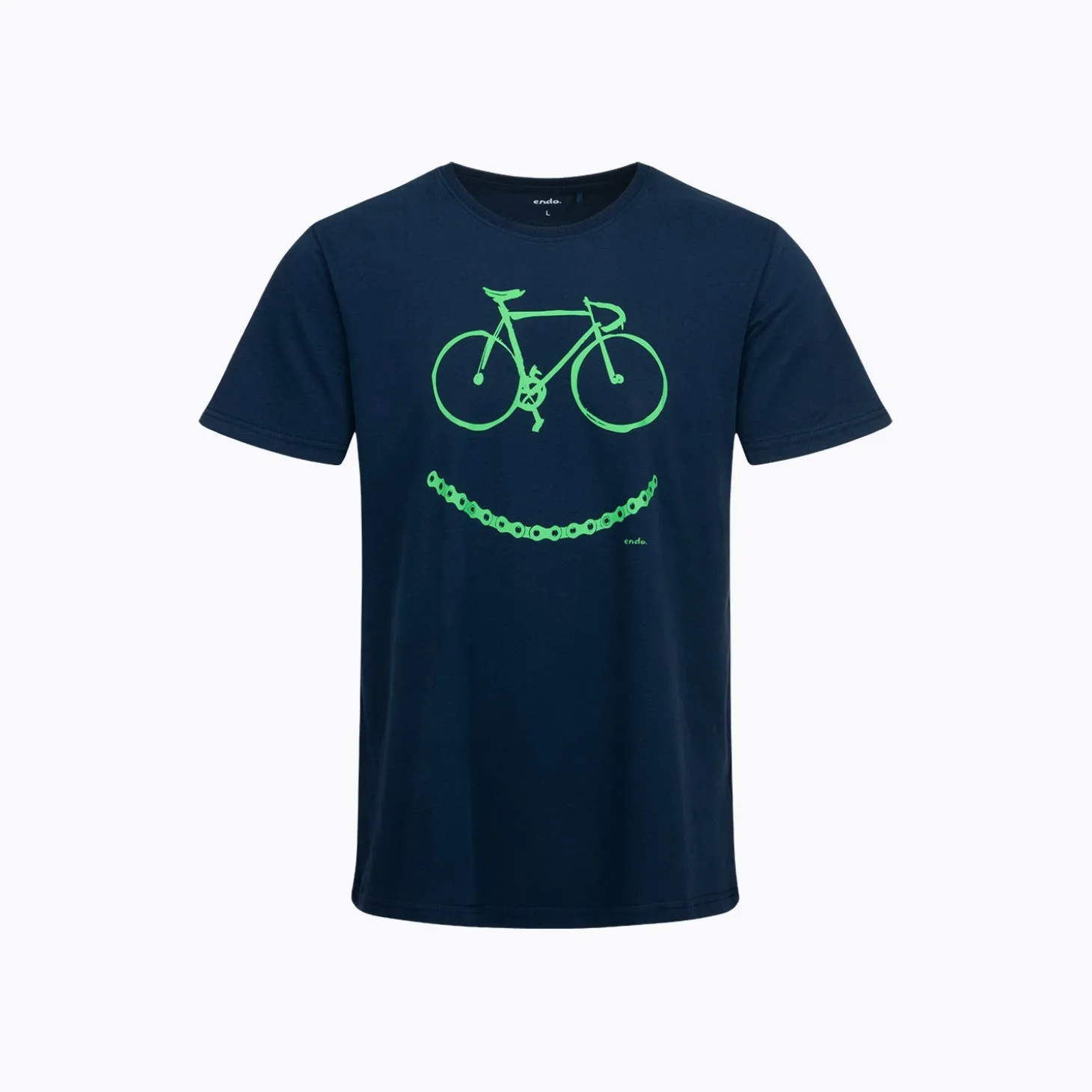 Męski T-shirt granatowy "rower"