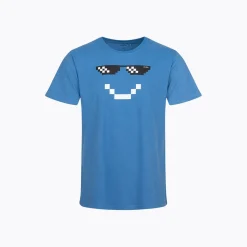 Męski T-shirt niebieska "ale mina"