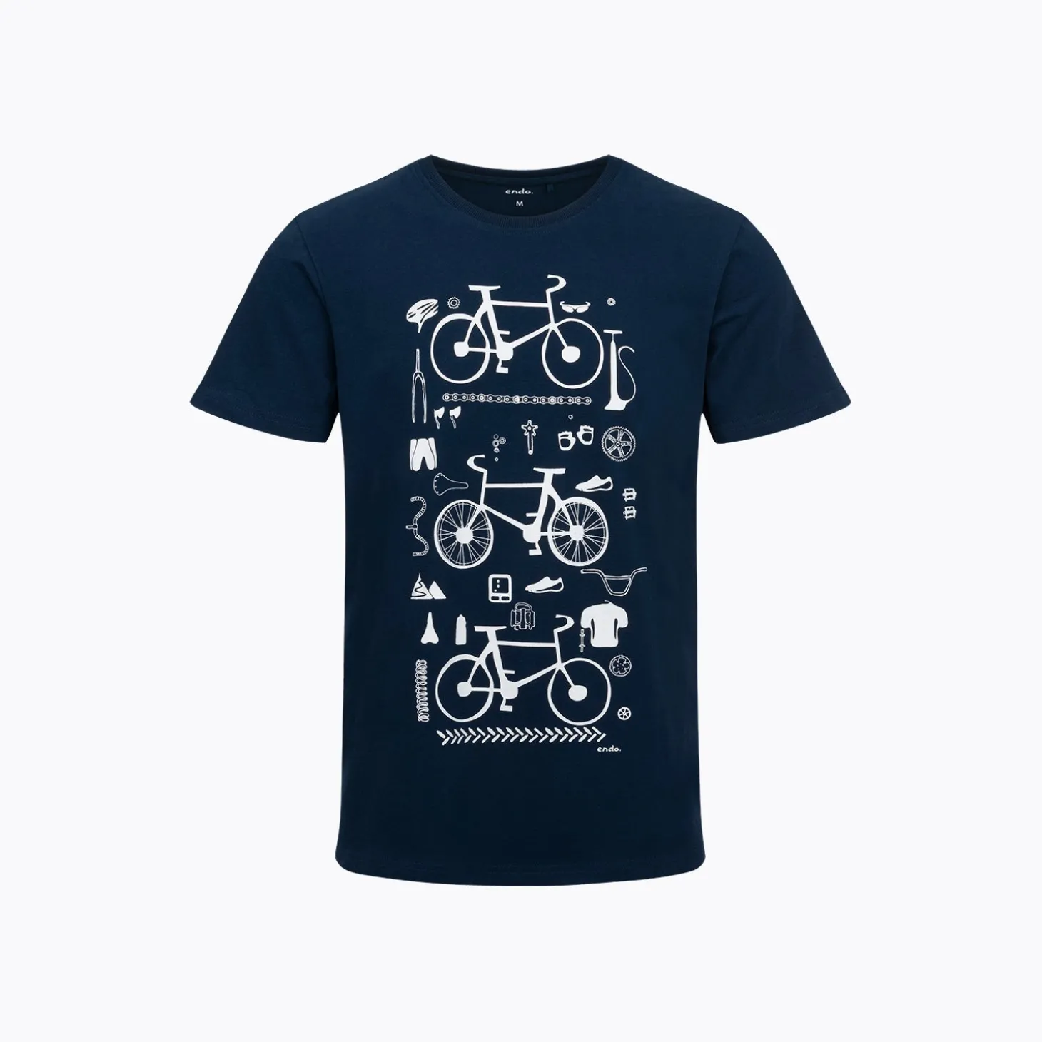 Męski T-shirt z krótkim rękawem granatowy "rowery trzy"