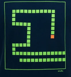 Męski t-shirt z krótkim rękawem, z motywem gry komputerowej, granatowy