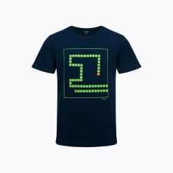 Męski t-shirt z krótkim rękawem, z motywem gry komputerowej, granatowy