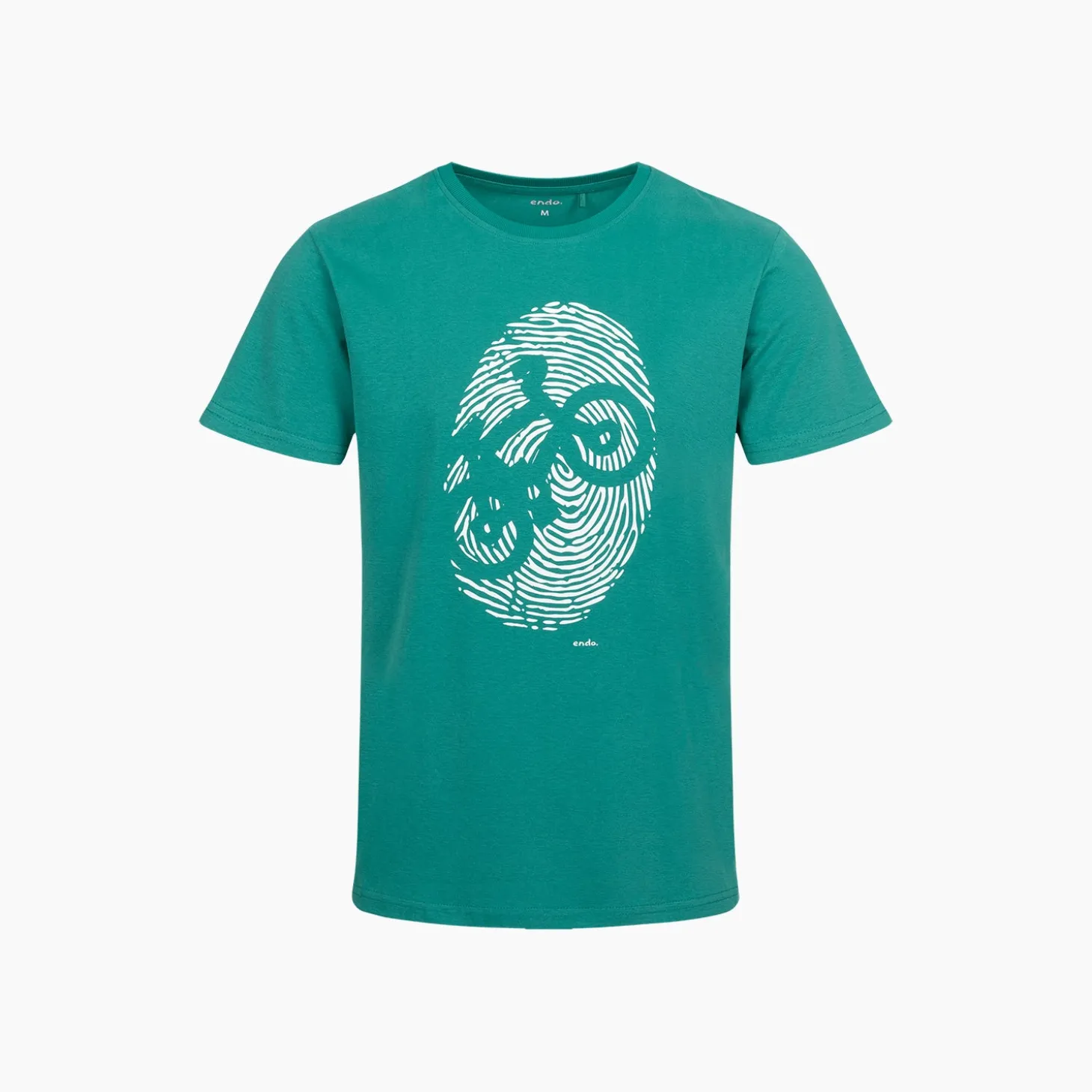 Męski t-shirt z krótkim rękawem, z motywem rowerowym, zielony