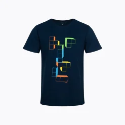 Męski t-shirt z krótkim rękawem, z motywem gry komputerowej, granatowy