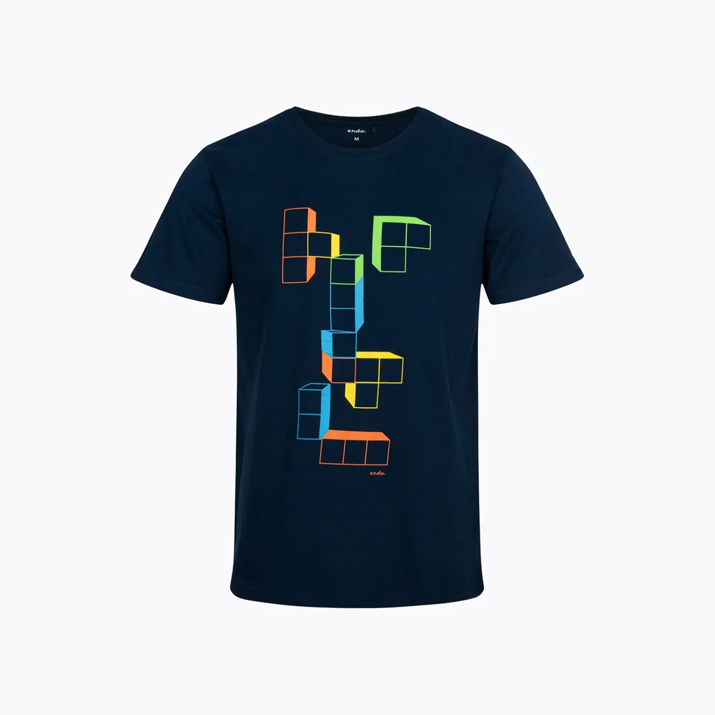 Męski t-shirt z krótkim rękawem, z motywem gry komputerowej, granatowy