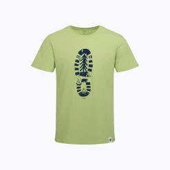 Męski t-shirt z krótkim rękawem, z traperem, zielony
