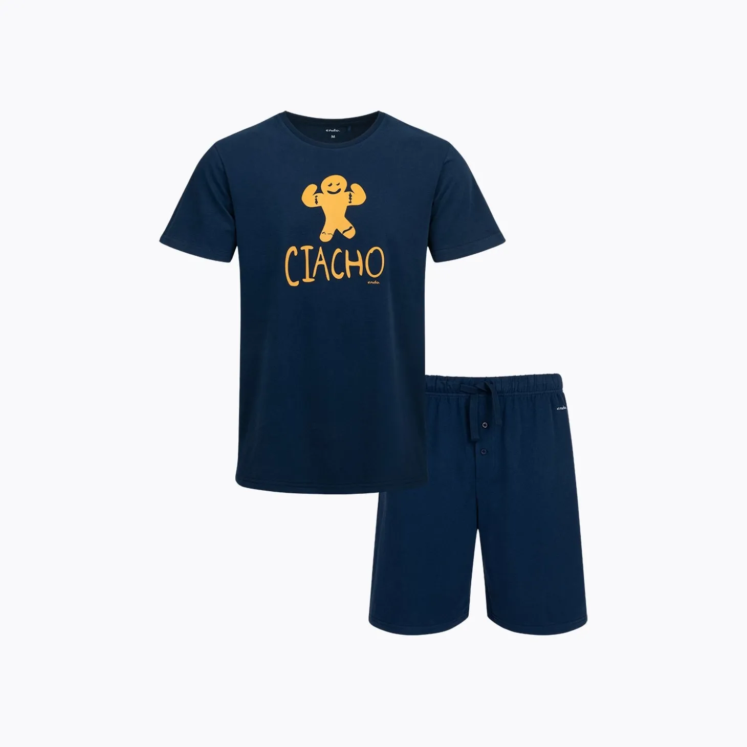 Piżama krótka męska granatowa "ciacho"