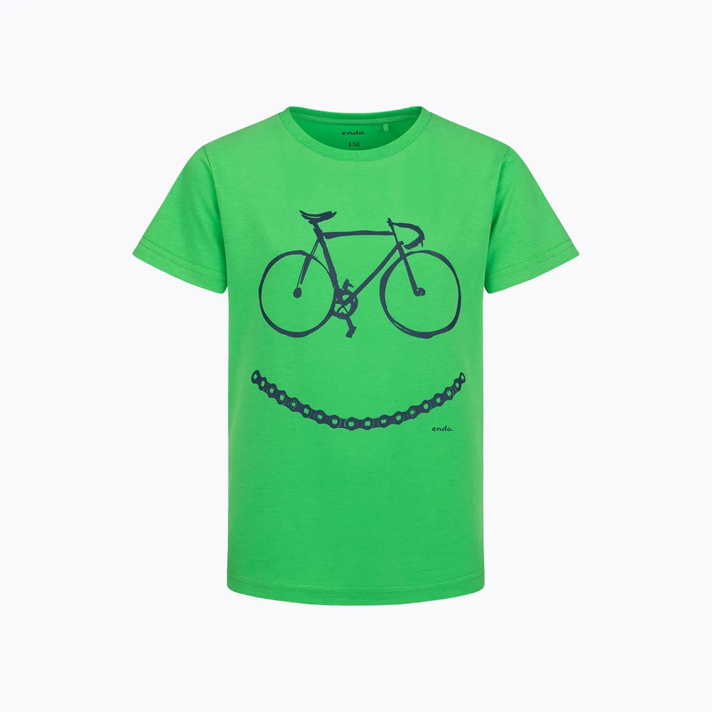 T-shirt dla chłopca 9-13 lat, zielony "rower"
