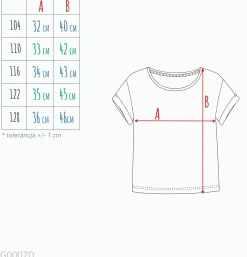 T-shirt dla dziewczynki 3-8 lat, biały "motyle"