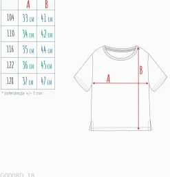 T-shirt dla dziewczynki 3-8 lat, biały "dalmatyńczyk"