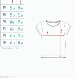 T-shirt dla dziewczynki 9-13 lat, granatowy "duży niebieski motyl"