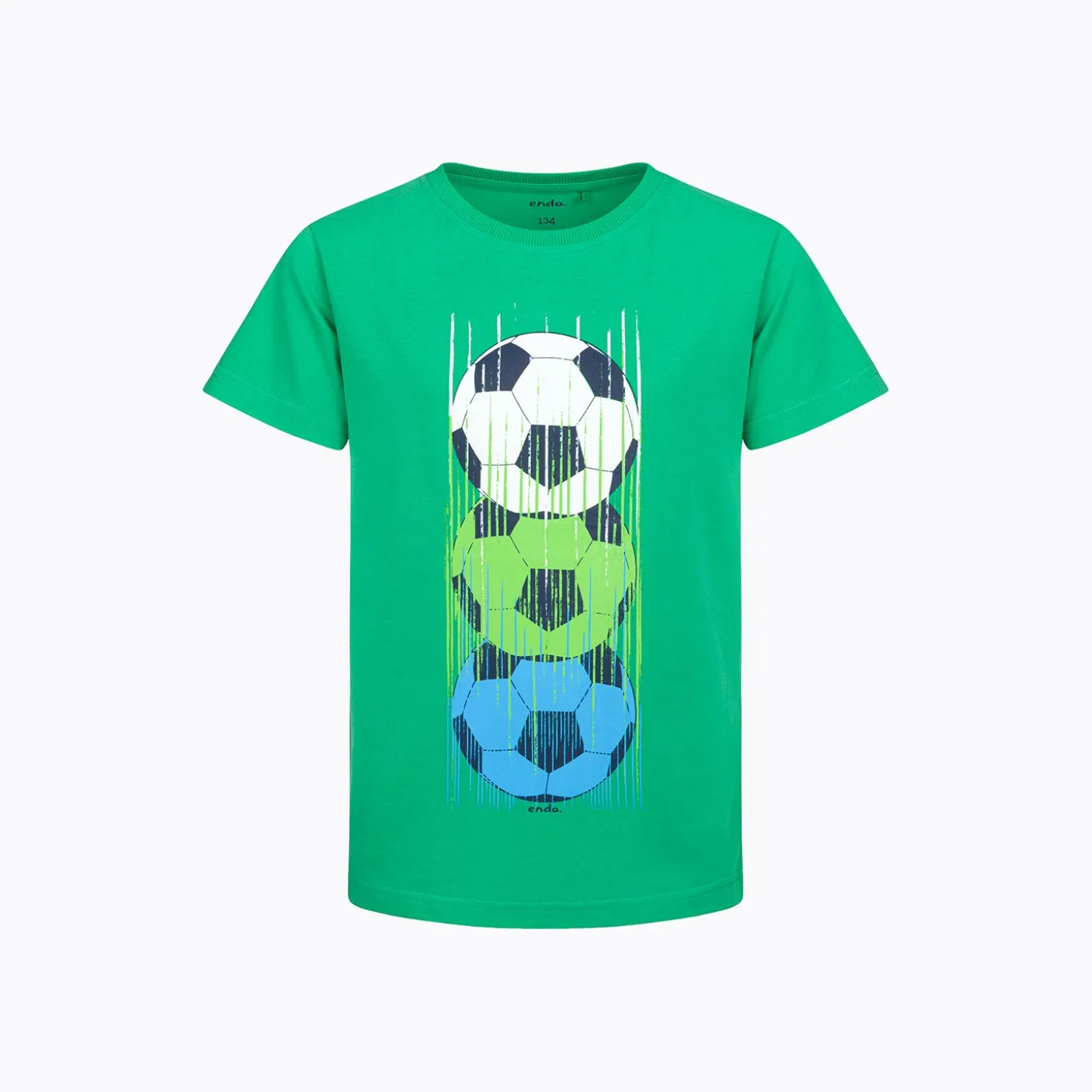T-shirt z krótkim rękawem dla chłopca, z motywem piłkarskim, zielony 6-8 lat