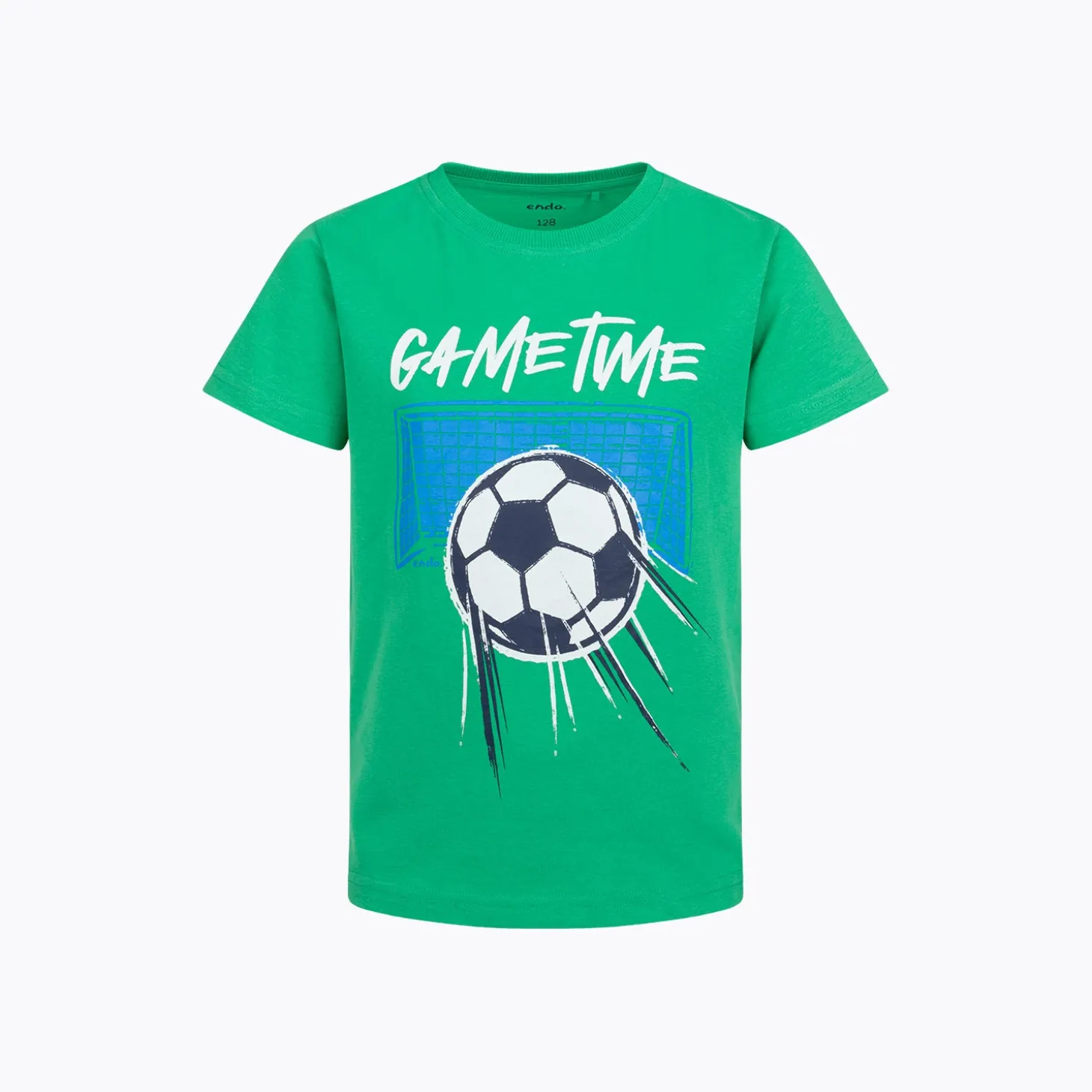 T-shirt z krótkim rękawem dla chłopca, z motywem piłkarskim, zielony 5-8 lat