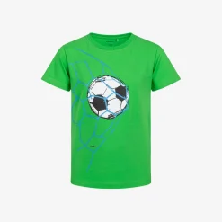 T-shirt z krótkim rękawem dla chłopca, z motywem piłkarskim, zielony 3-8 lat