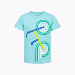 T-shirt z krótkim rękawem dla chłopca 3-8 lat, jasnoniebieski "rower"