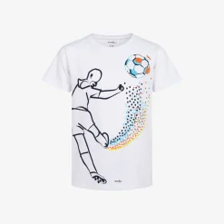 T-shirt z krótkim rękawem dla chłopca, z motywem piłkarskim 9-13 lat