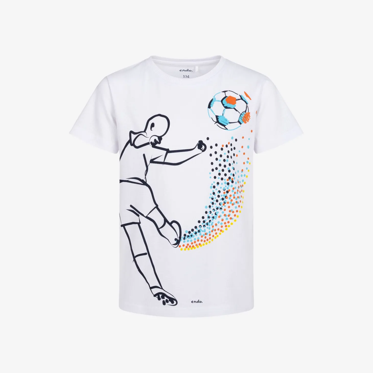 T-shirt z krótkim rękawem dla chłopca, z motywem piłkarskim 9-13 lat