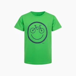 T-shirt z krótkim rękawem dla chłopca, z motywem rowerowym, zielony 9-13 lat