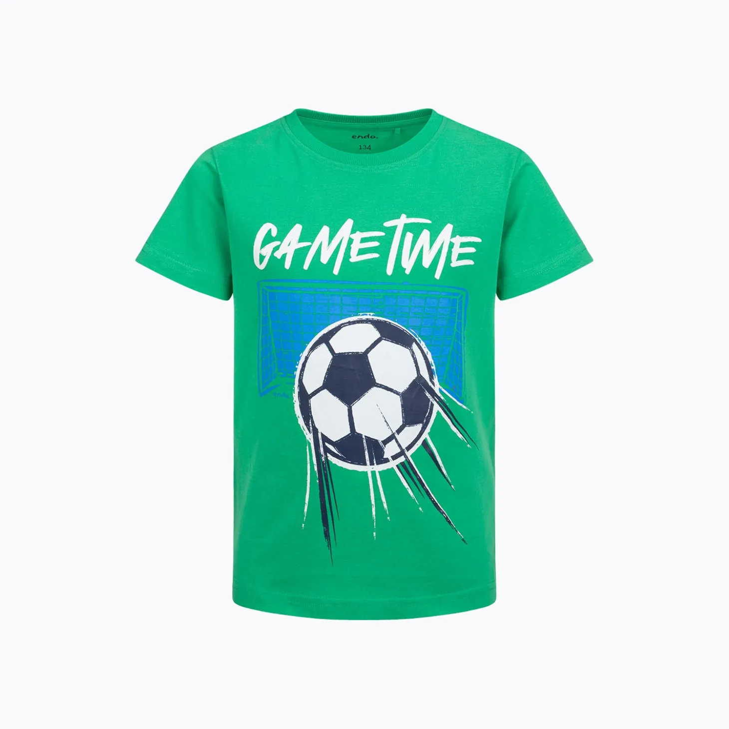 T-shirt z krótkim rękawem dla chłopca, z motywem piłkarskim, zielony 9-13 lat