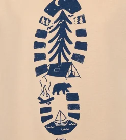 T-shirt z krótkim rękawem dla chłopca, z traperem, beżowy 9-13 lat