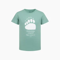 T-shirt z krótkim rękawem dla chłopca, z niedźwiedzią łapą, zielony 3-8 lat