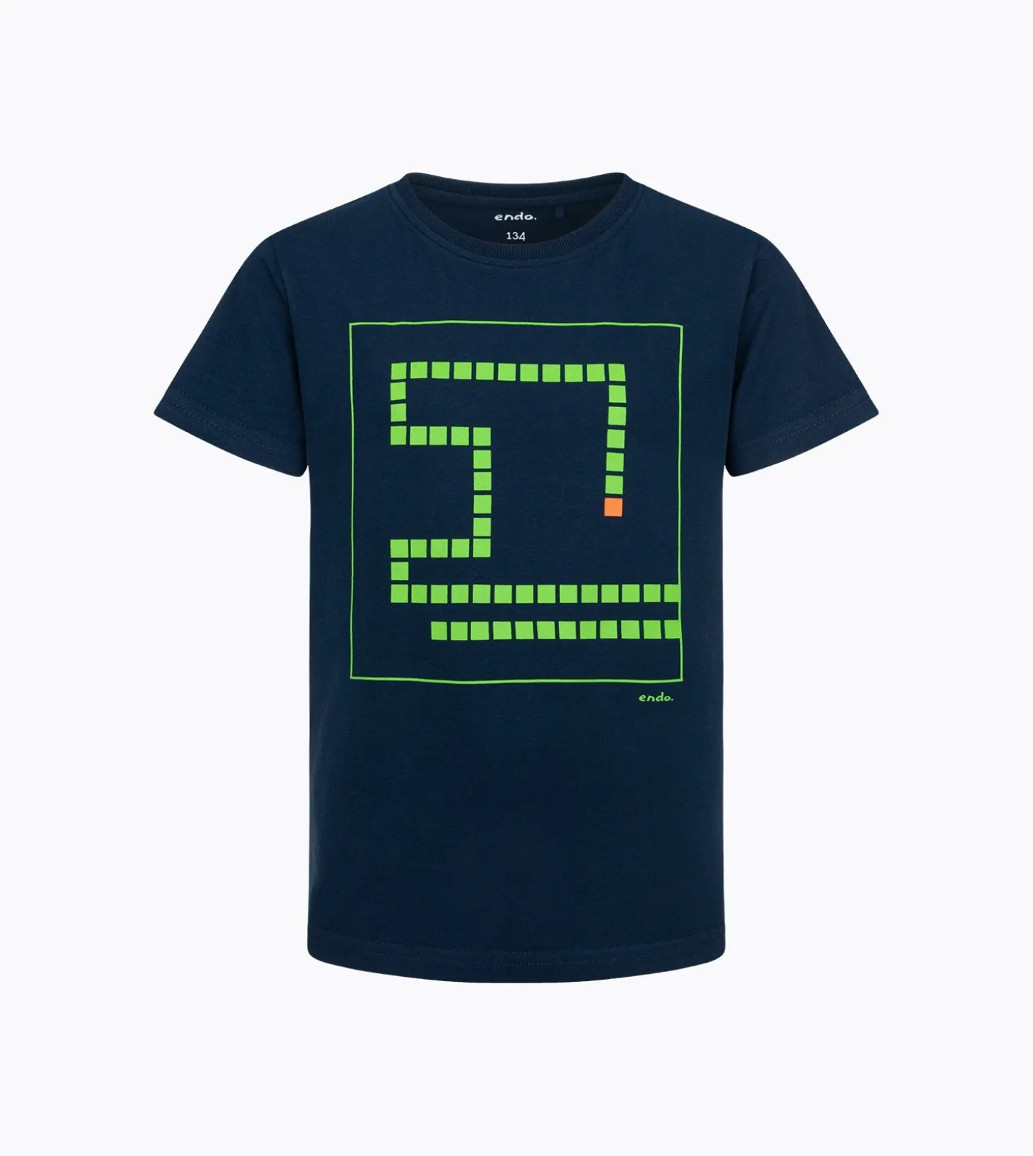 T-shirt z krótkim rękawem dla chłopca 9-13 lat, granatowy "snake"