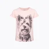 T-shirt z krótkim rękawem dla dziewczynki, z psem, różowa 3-8 lat
