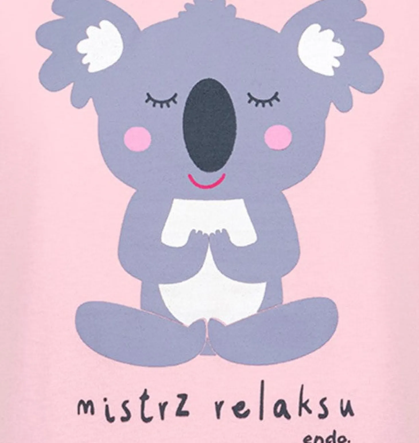 T-shirt z krótkim rękawem dla dziewczynki, z misiem koala, różowa 3-8 lat