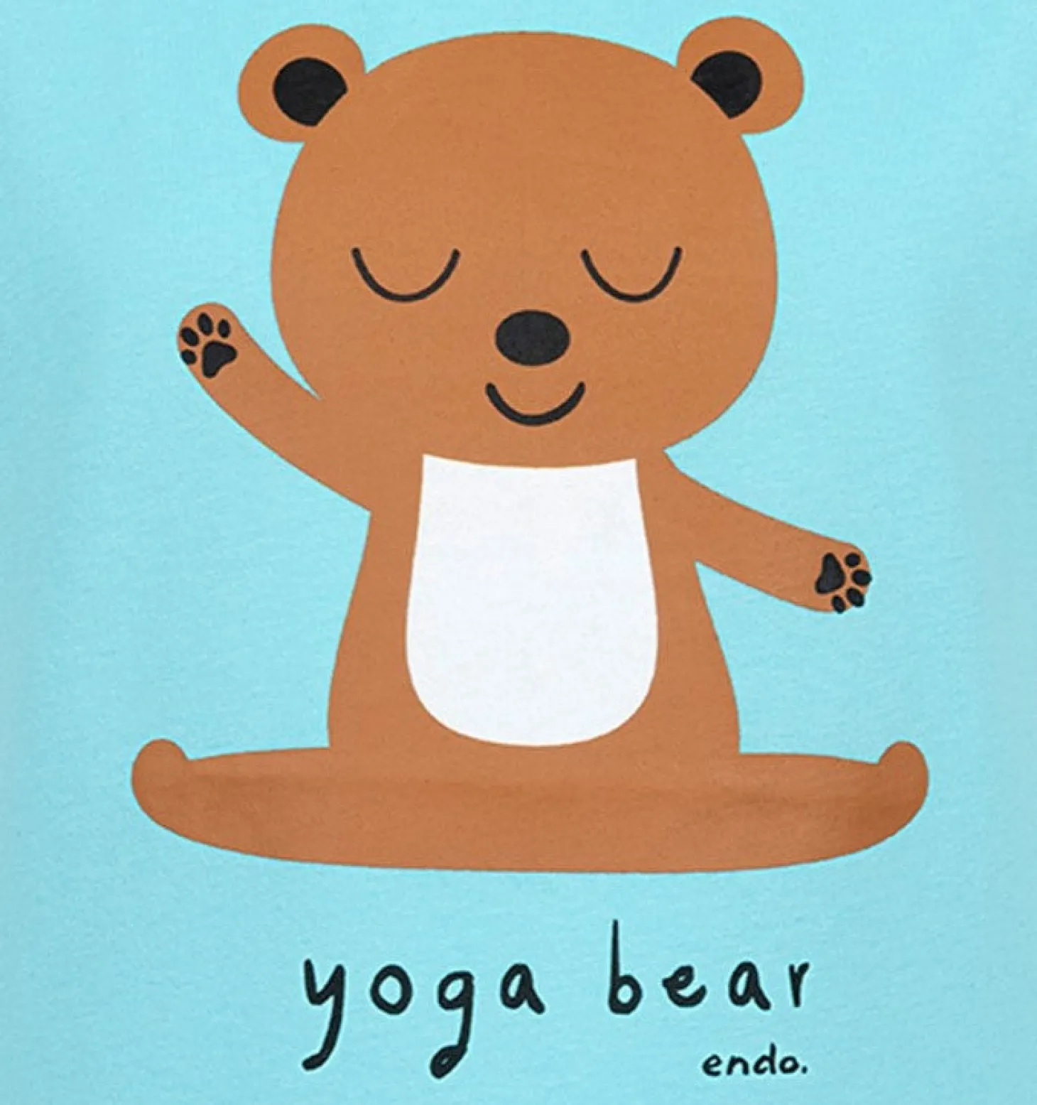 T-shirt z krótkim rękawem dla dziewczynki, z motywem yogi, niebieska 3-8 lat