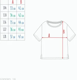 T-shirt z krótkim rękawem dla dziewczynki, z motywem yogi, niebieska 3-8 lat