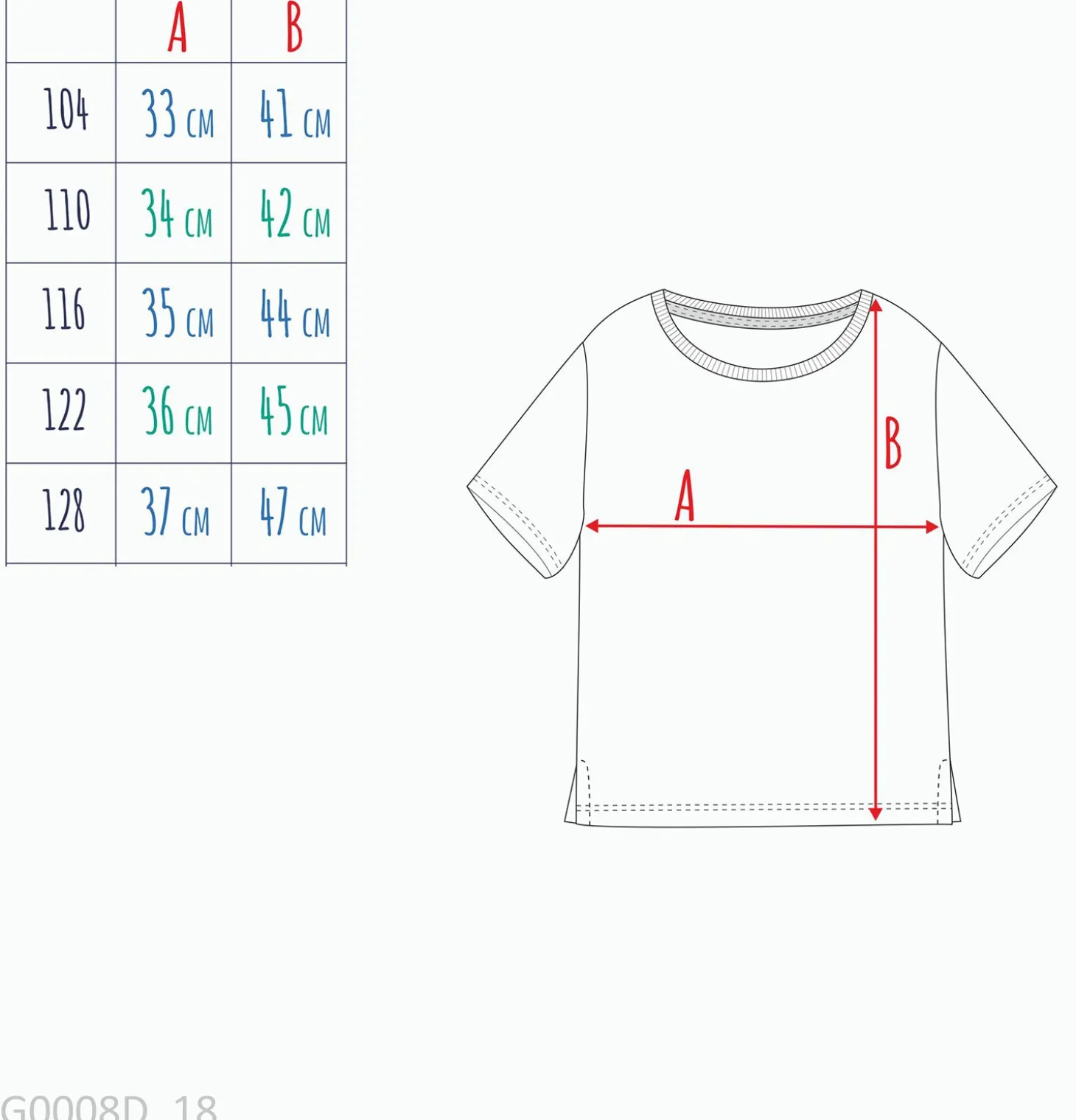T-shirt z krótkim rękawem dla dziewczynki, z motywem yogi, niebieska 3-8 lat