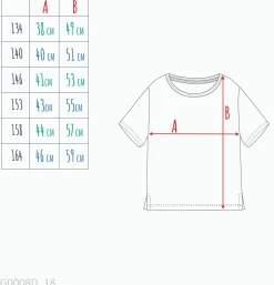 T-shirt z krótkim rękawem dla dziewczynki, z motywem yogi, niebieska 9-13 lat