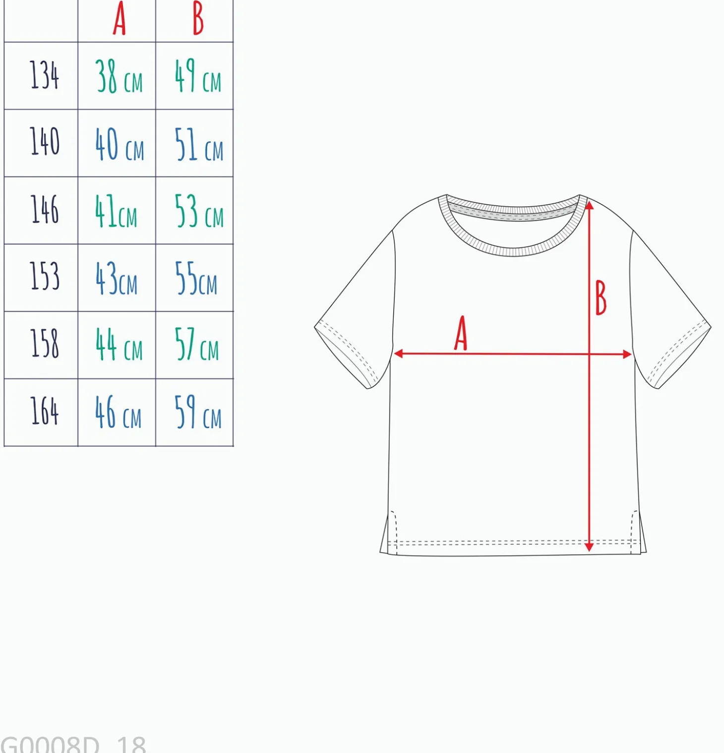 T-shirt z krótkim rękawem dla dziewczynki, z motywem yogi, niebieska 9-13 lat