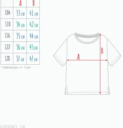 T-shirt z krótkim rękawem dla dziewczynki 3-8 lat, różowy "dalmatyńczyk"